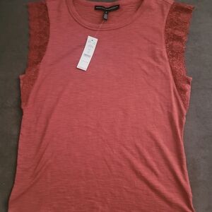 White House Black Market Sienna Lace Sleeve Tank Top Small Nwt